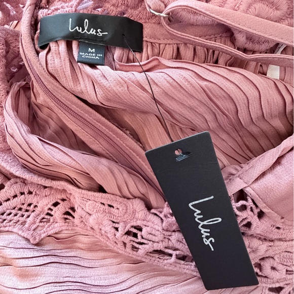 Lulus Alluring Aura mauve crochet lace crinkle backless maxi dress - Picture 10 of 10